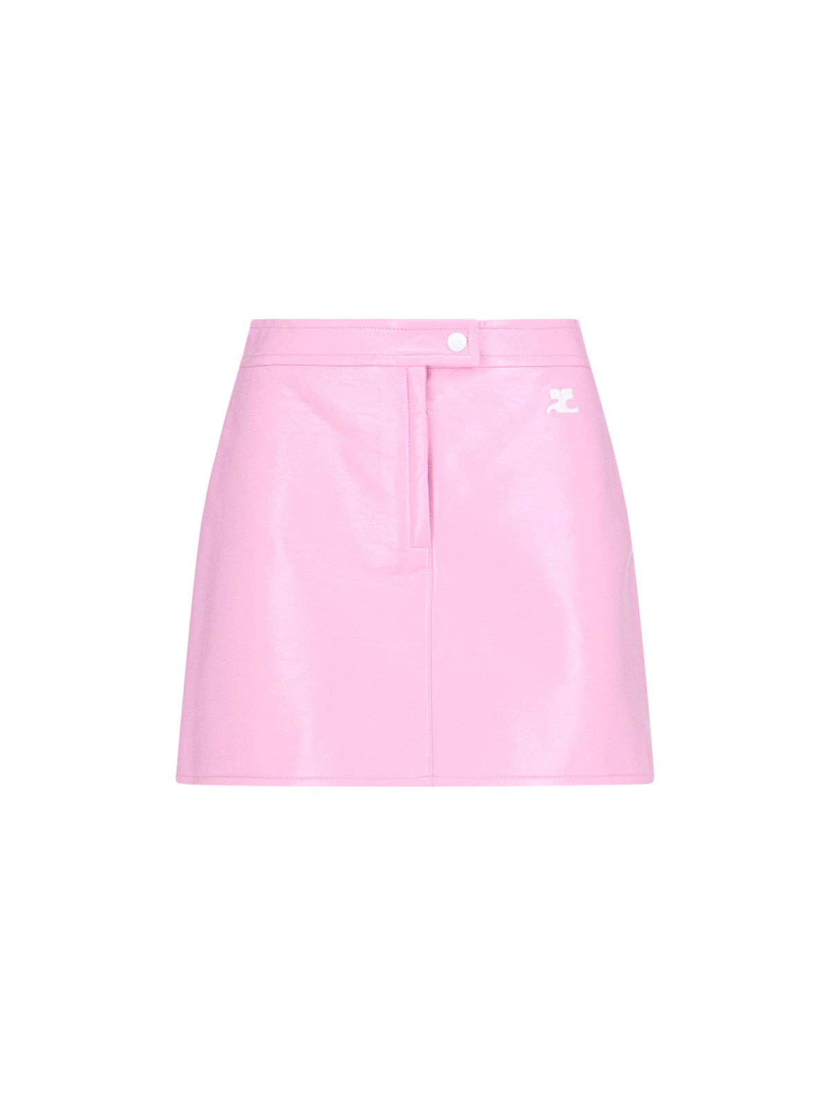 Shop Courrèges Mini Skirt "vinyl Reedition" In Pink
