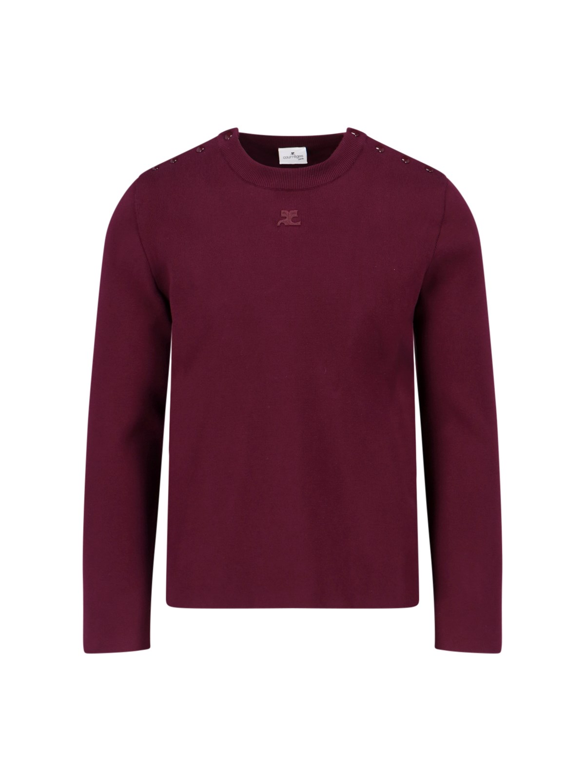 Shop Courrèges 'snaps' Sweater In Purple