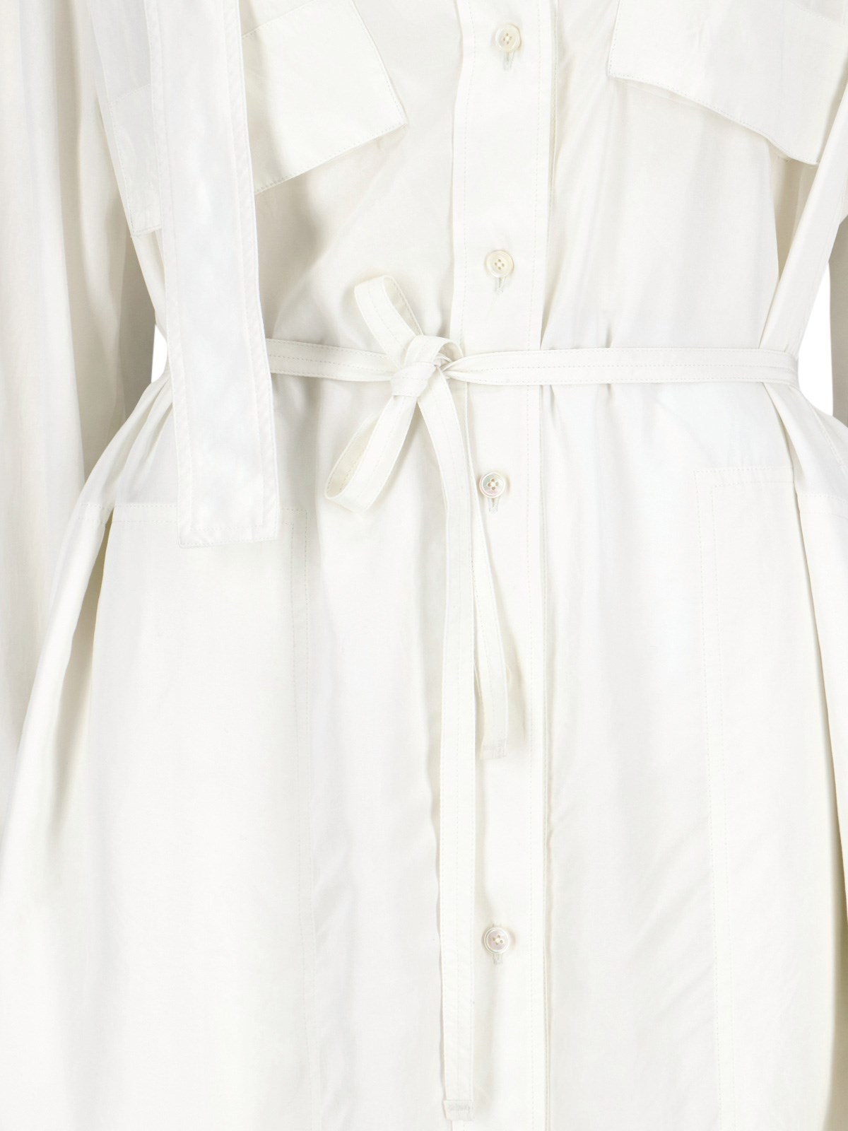オールインワン・サロペット Lemaire White Fabric Maxi Shirt Dress Lemaire Maxi shirt dress available on SUGAR - 137907