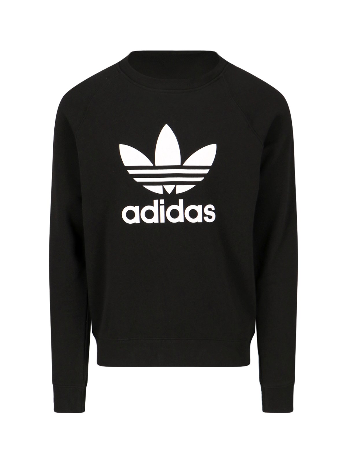 Shop Adidas Originals "classics Trefoil" Crewneck Sweatshirt In Black  