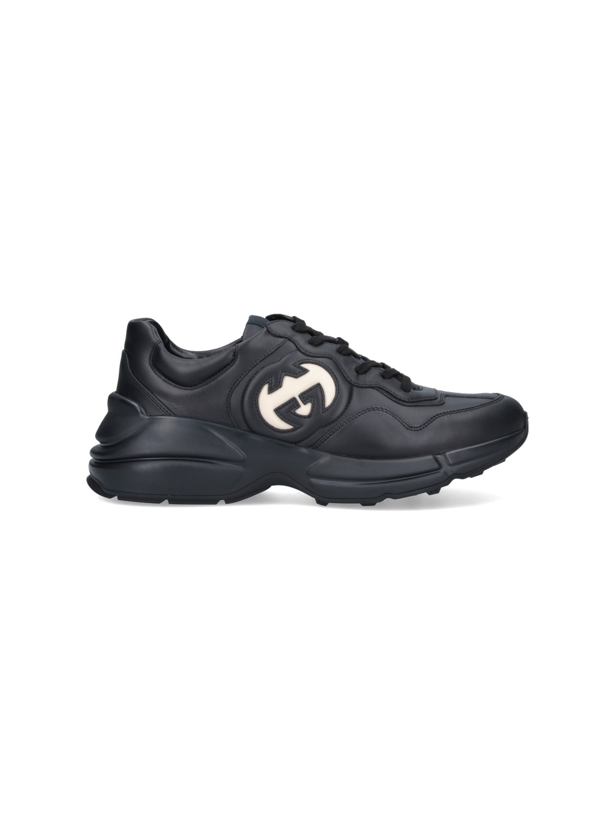 Gucci Rhyton Herrensneaker Mit Gg In Black