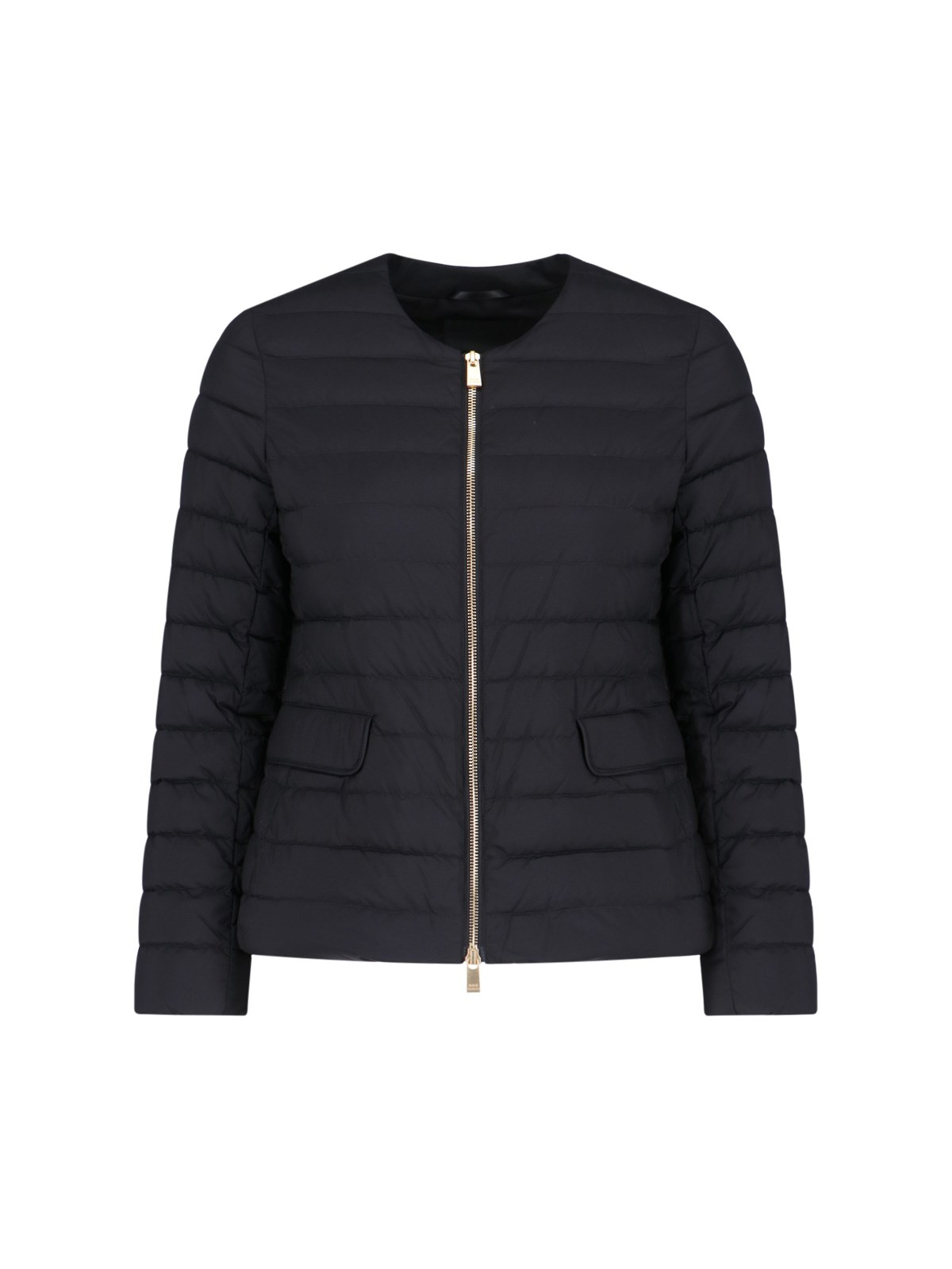 Shop Tatras Crew-neck Down Jacket In Black  