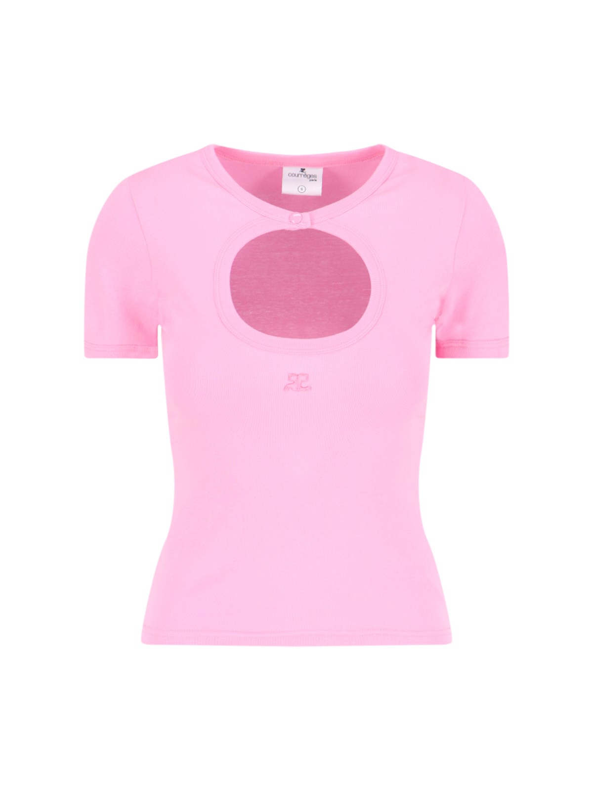 Courrèges Cut-out T-shirt In Pink