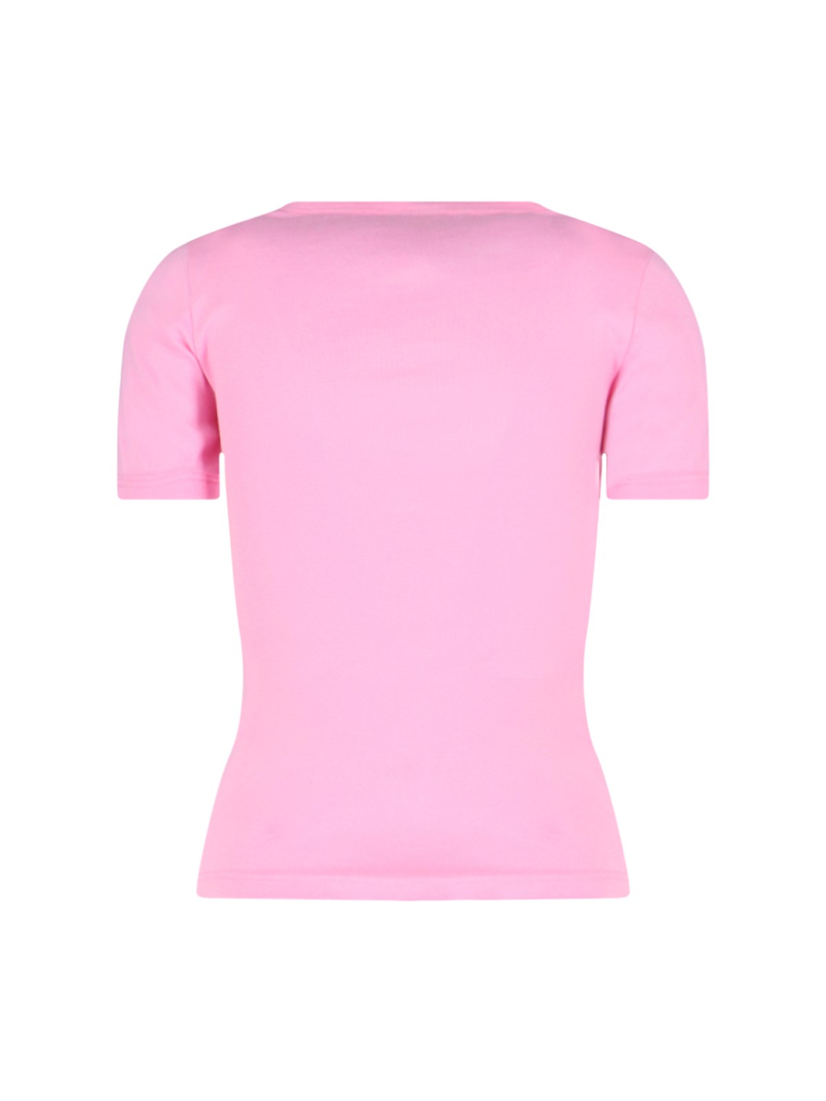 【関税込み】Mockneck T-Shirt - Courreges - Cotton - Pink Pink Courreges Tops for Women | Lyst
