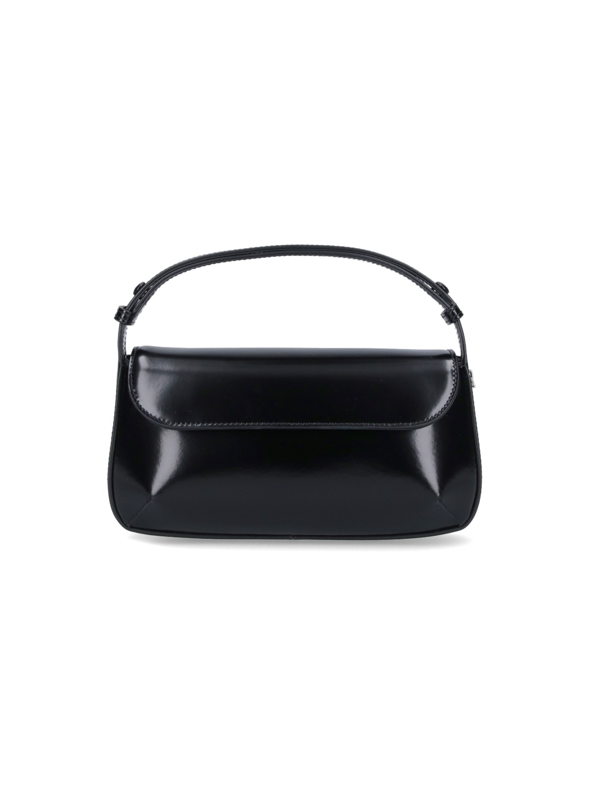 Courrèges Black Leather Sleek Handbag In Black  