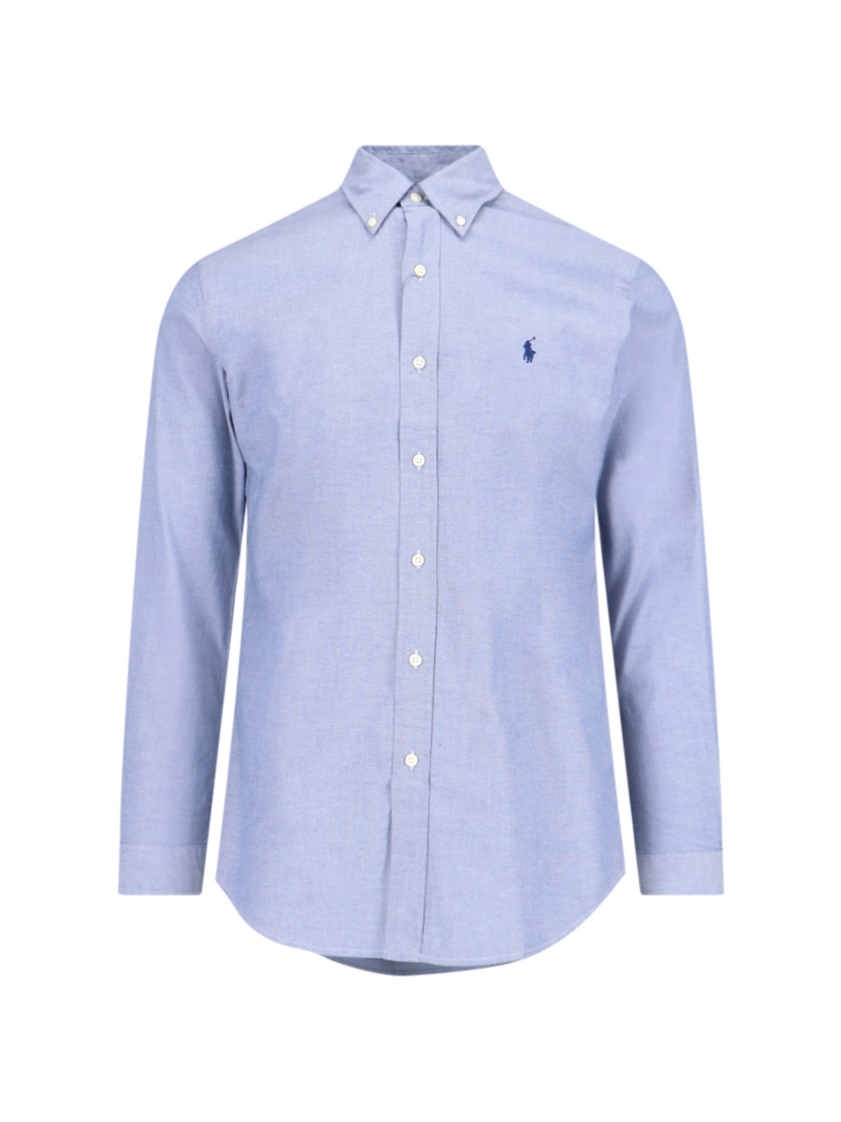 Shop Polo Ralph Lauren Button-down Logo Shirt In Blue