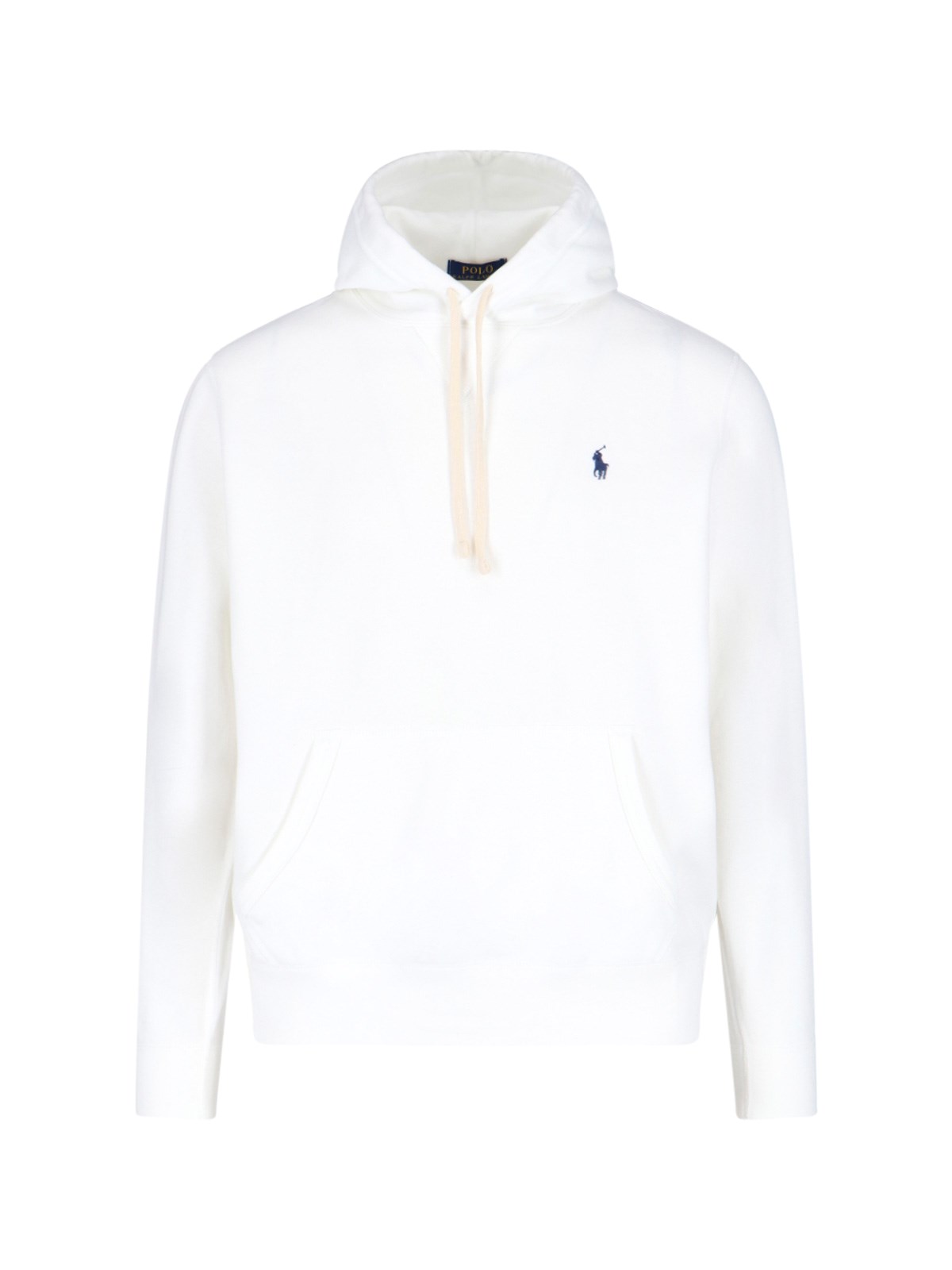 Shop Polo Ralph Lauren Logo Hoodie In White