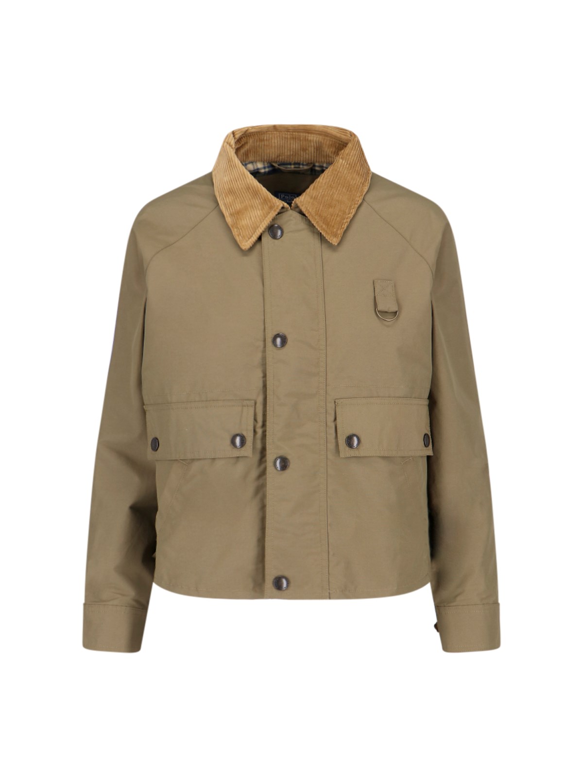 Polo Ralph Lauren Short Jacket In Technical Cotton In Green