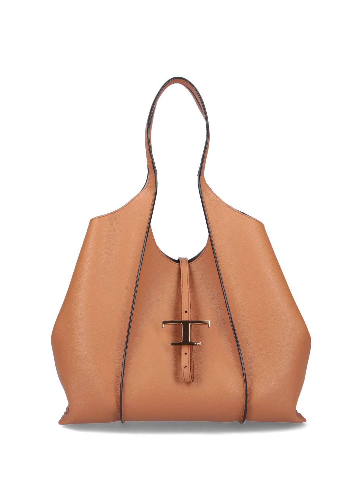 Tod's Timeless Medium Leather Tote In Light Brown