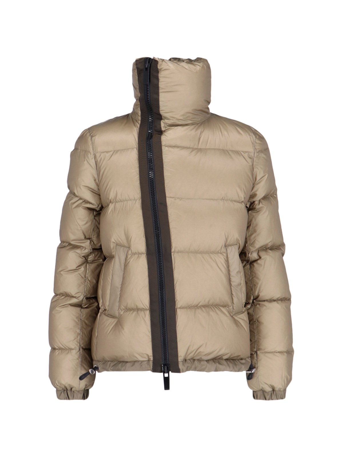 Sacai Padded Zip-up Puffer Jacket In Beige