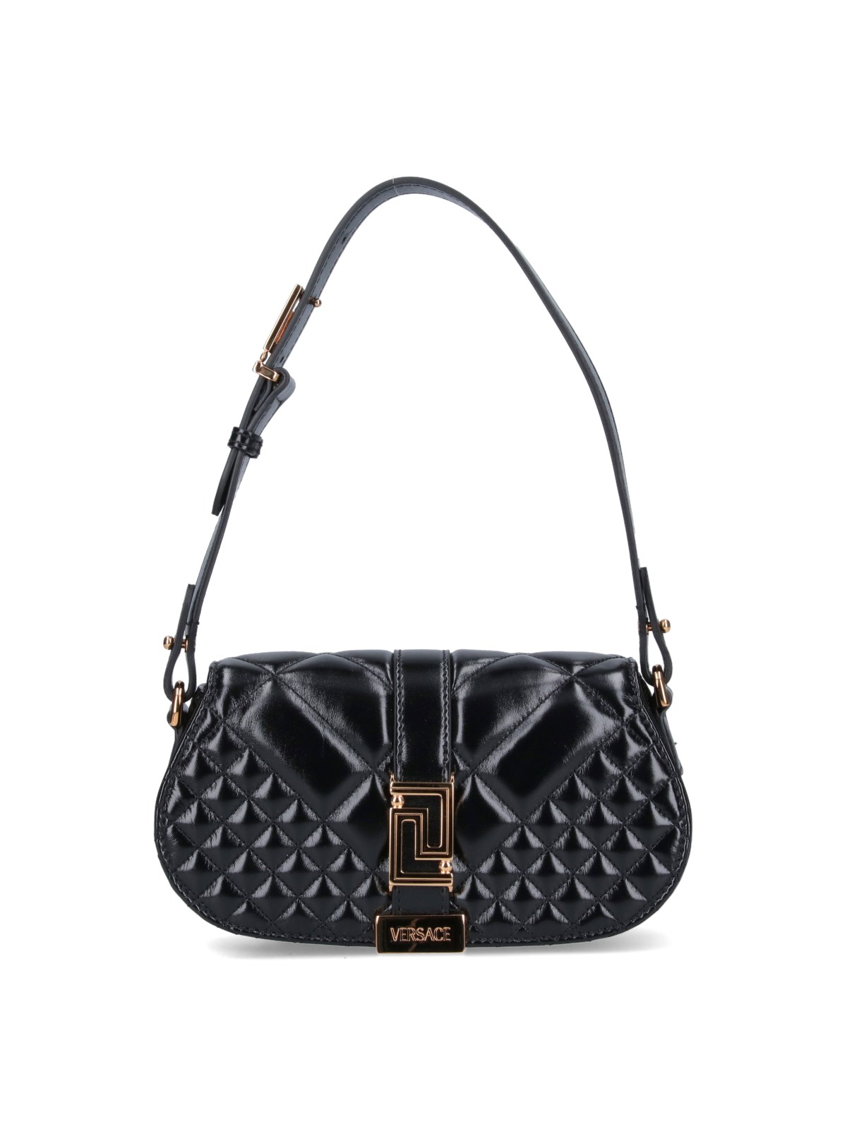 Versace Greca Goddess Mini Handbag In Black  