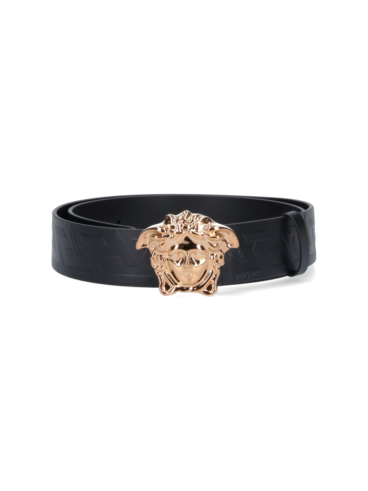 Versace La Medusa Head Reversible Belt Black & Gold / 110