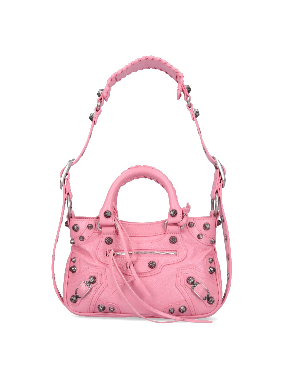 Shop Balenciaga Small Shoulder Bag "neo Cagole" In Pink
