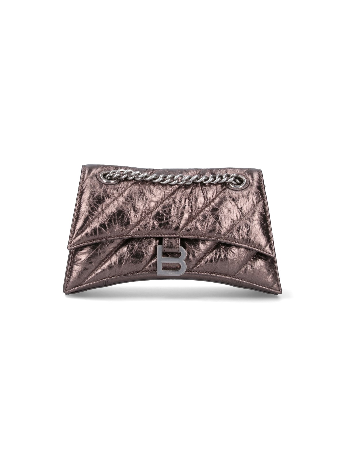 Balenciaga "cush Chain" Small Shoulder Bag In Brown