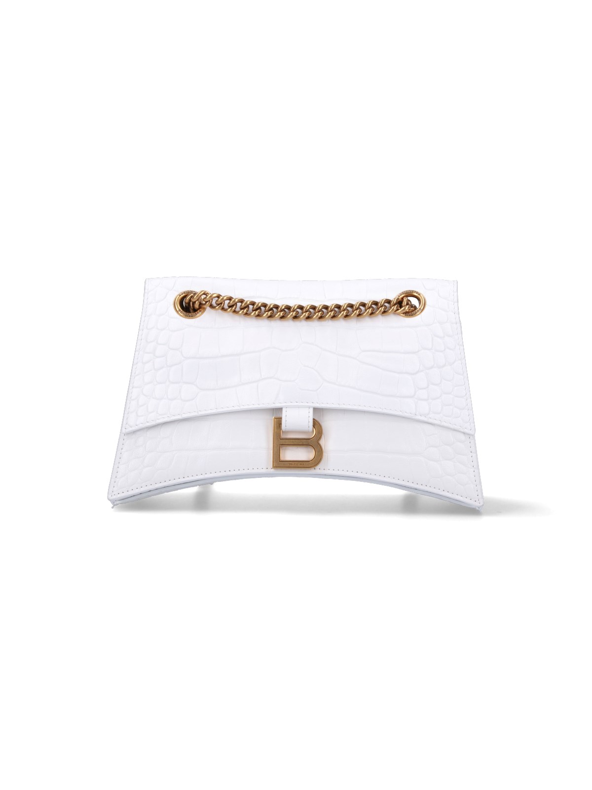 Balenciaga Crush Small Shoulder Bag In White