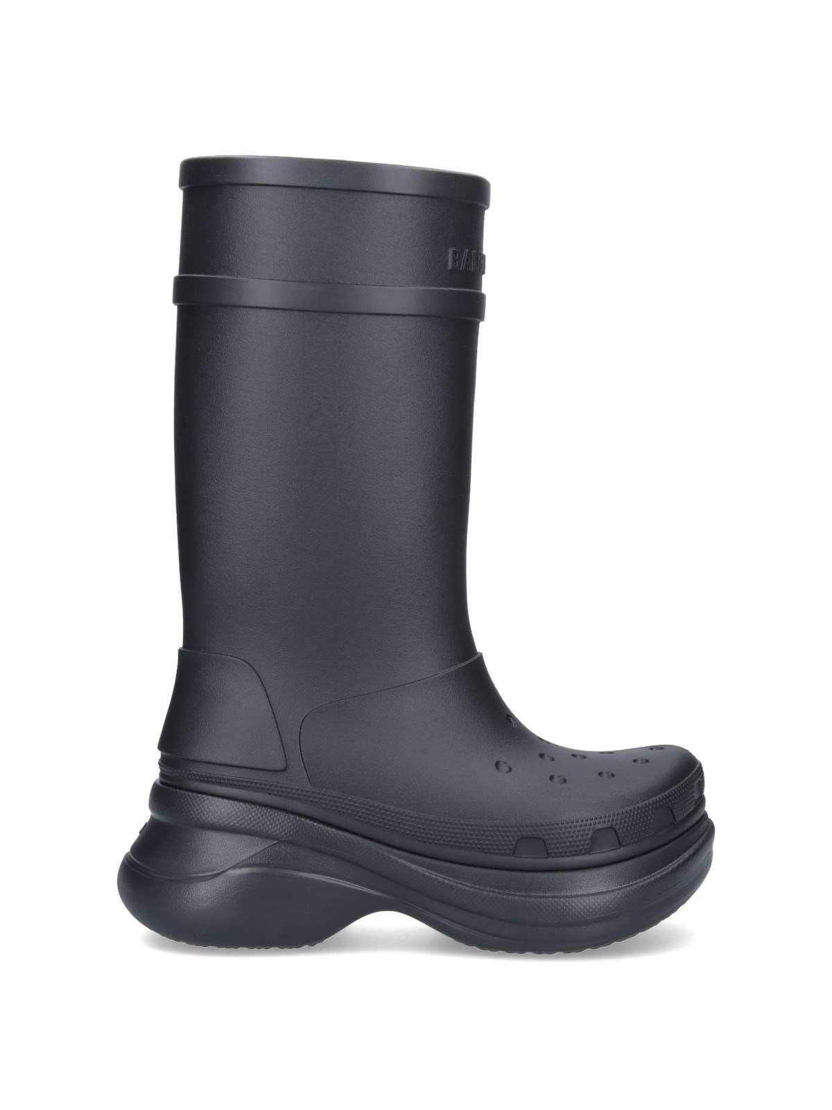 Balenciaga X Crocs™ Rubber Boots In Black ModeSens