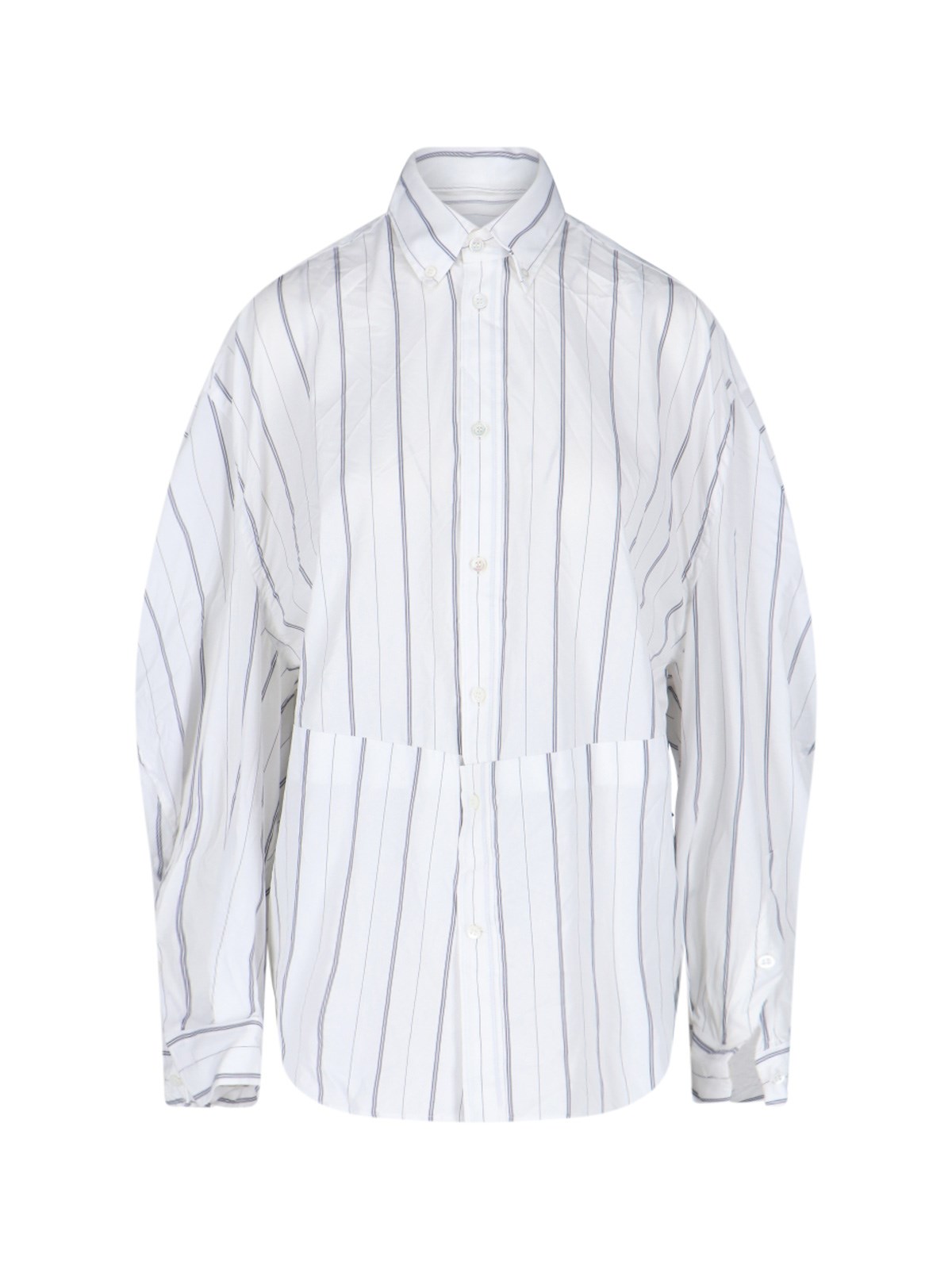 Shop Balenciaga "swing" Shirt In White