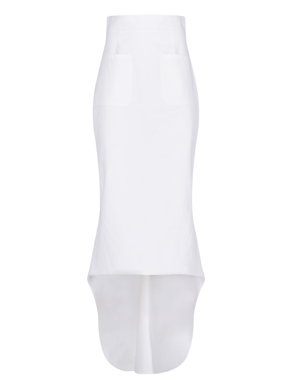 Prada Cotton Midi Skirt In White