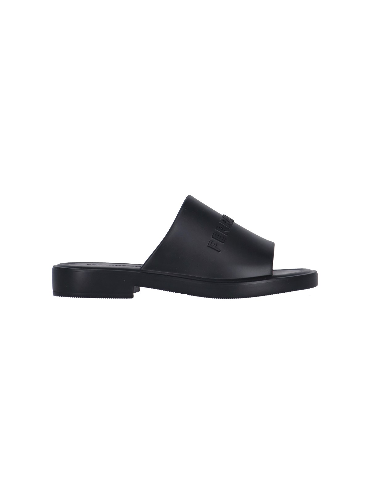 Shop Ferragamo '3d' Logo Sliders In Black  