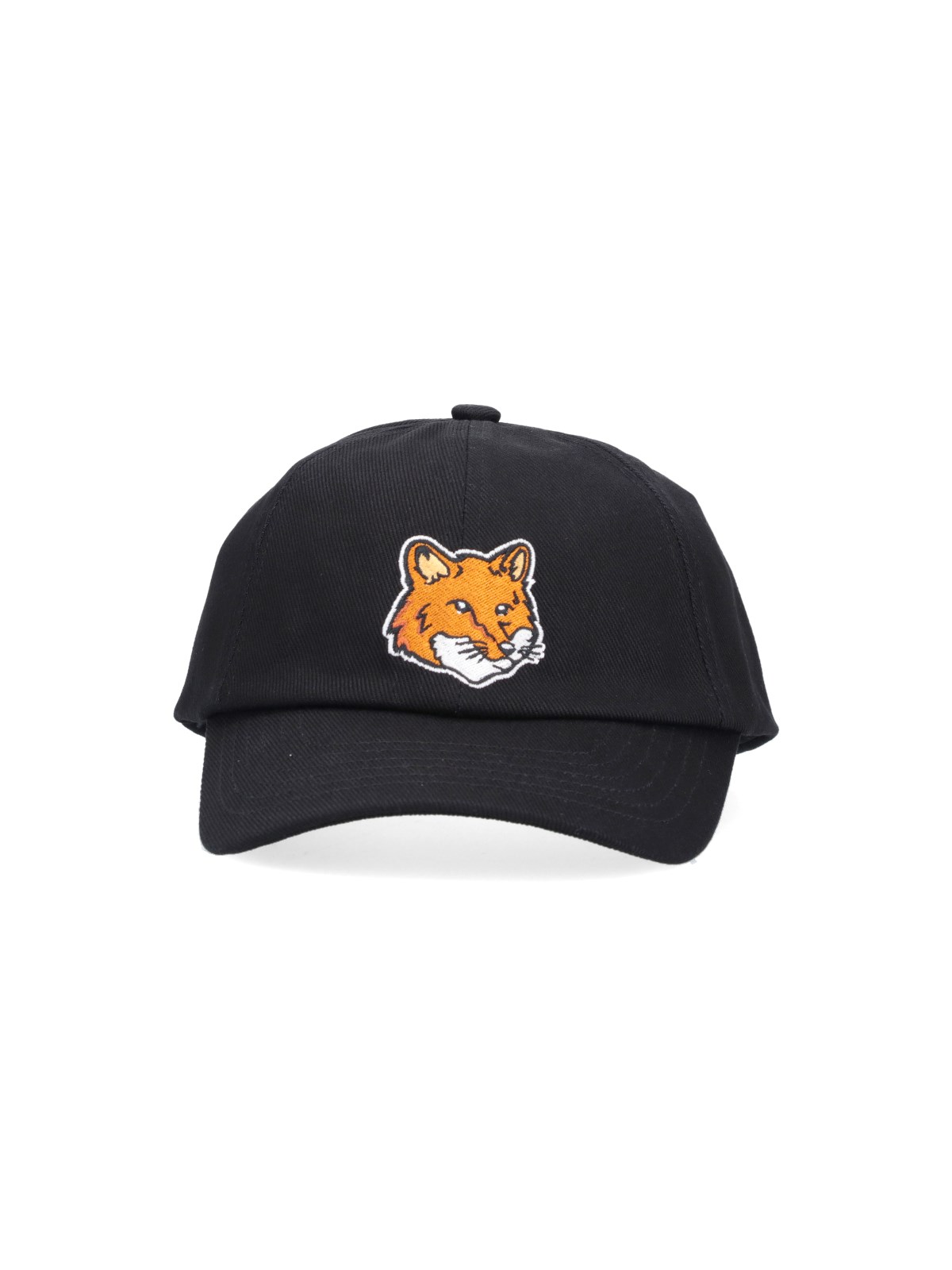 Maison Kitsuné "bold Fox" Baseball Cap In Black  