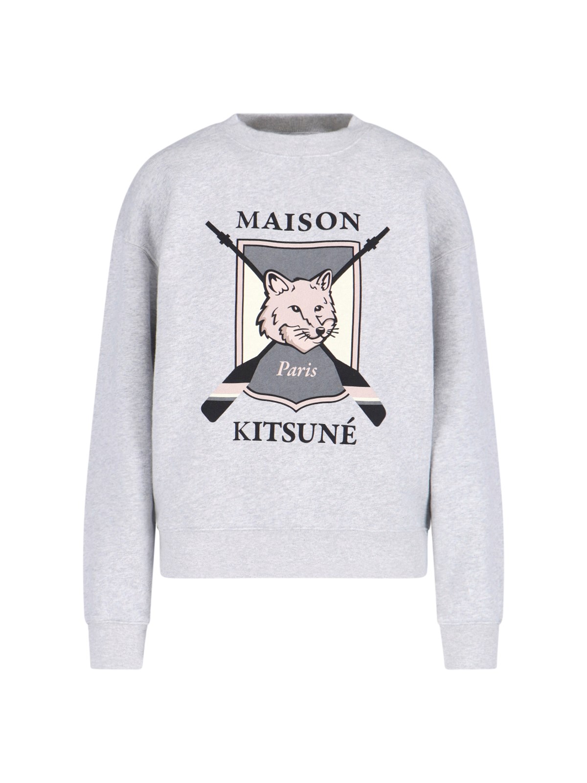 MAISON KITSUNÉ "COLLEGE FOX" CREW NECK SWEATSHIRT