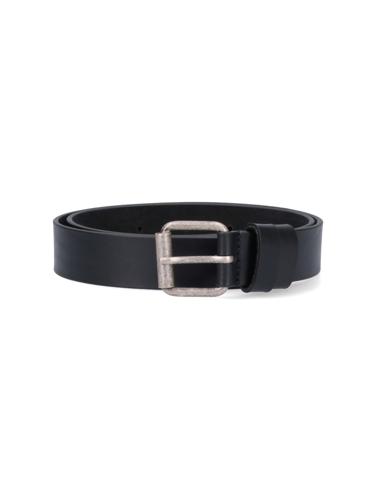 Shop Aspesi Leather Belt In Black  
