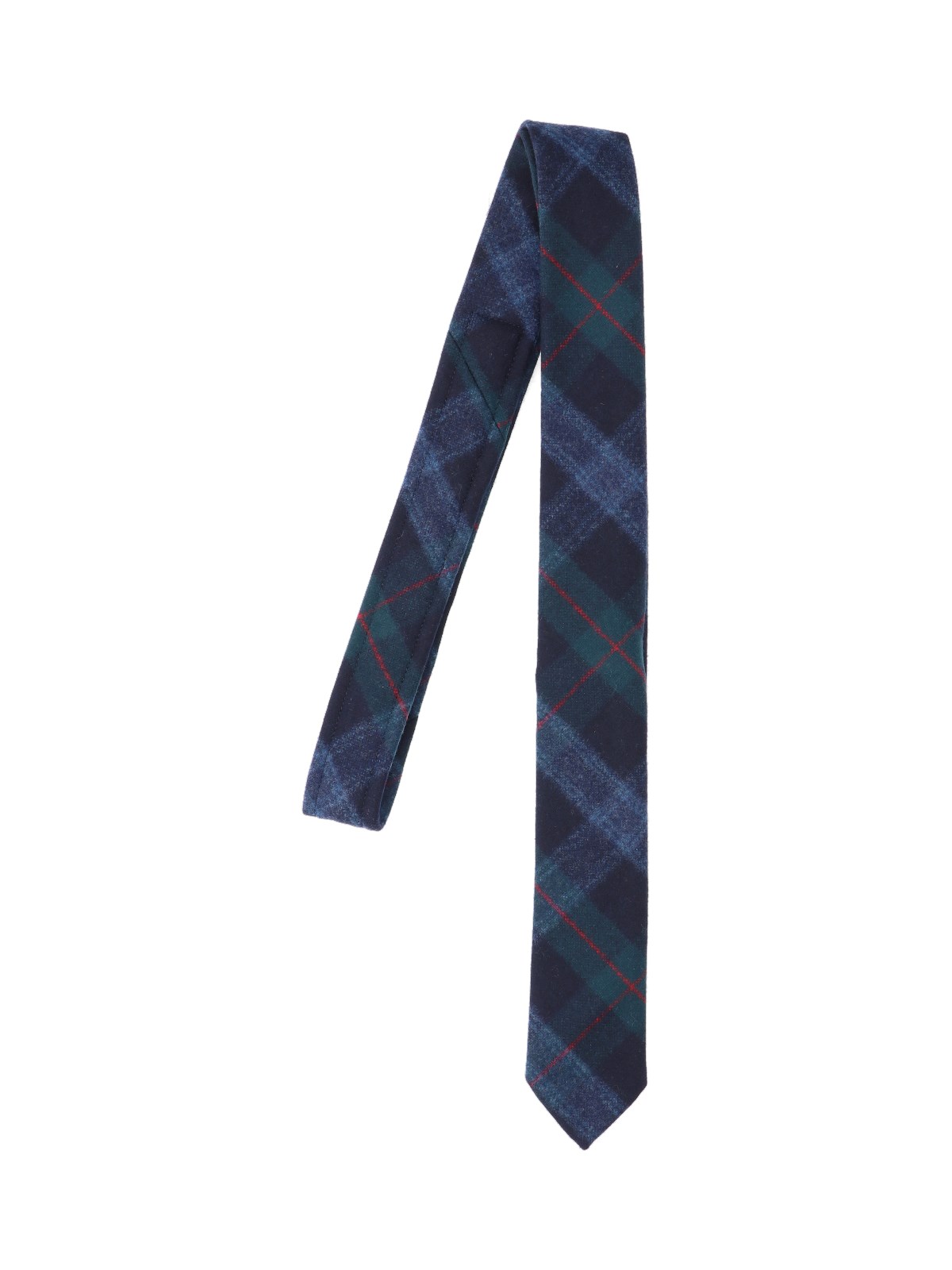 Thom Browne Check Pattern Tie In Blue
