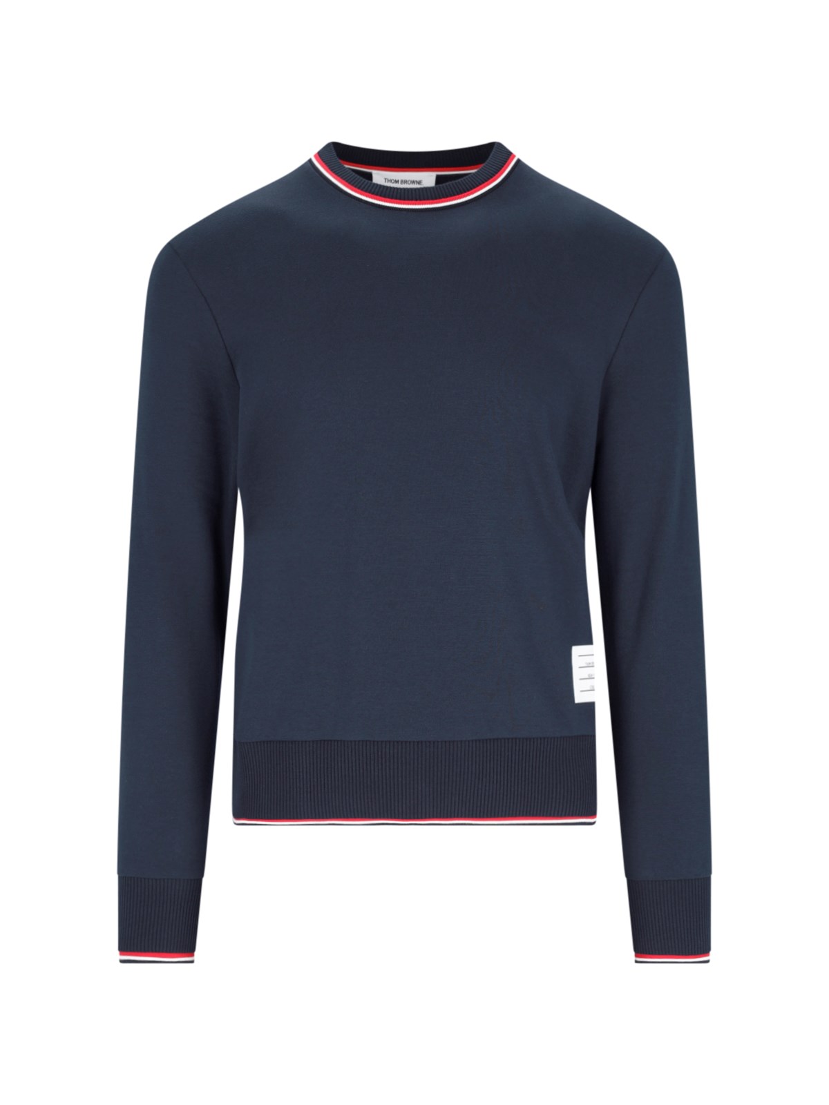 Shop Thom Browne Cotton Sweater In Blue