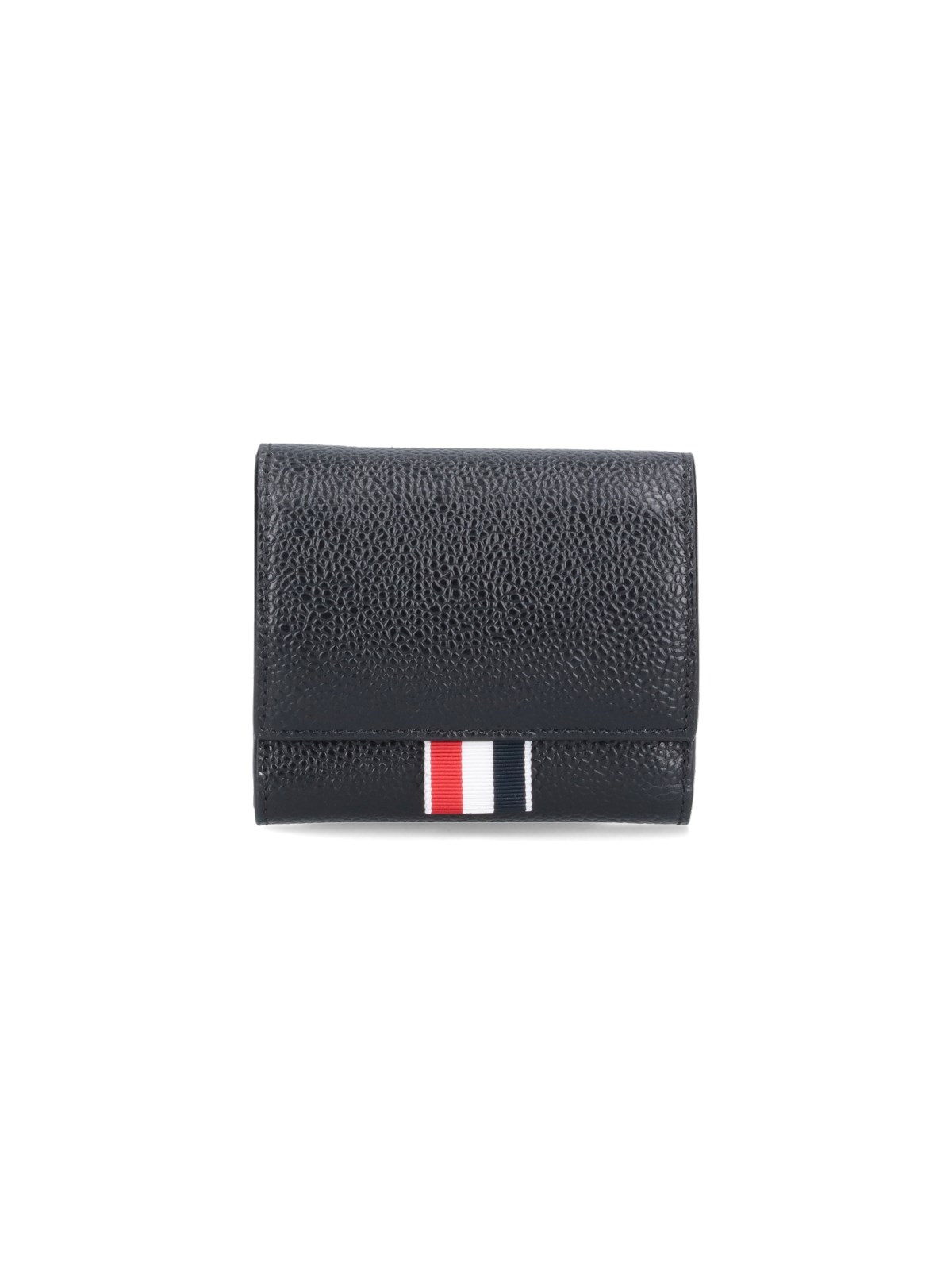 Thom Browne Trifold Tongue Wallet In Black  