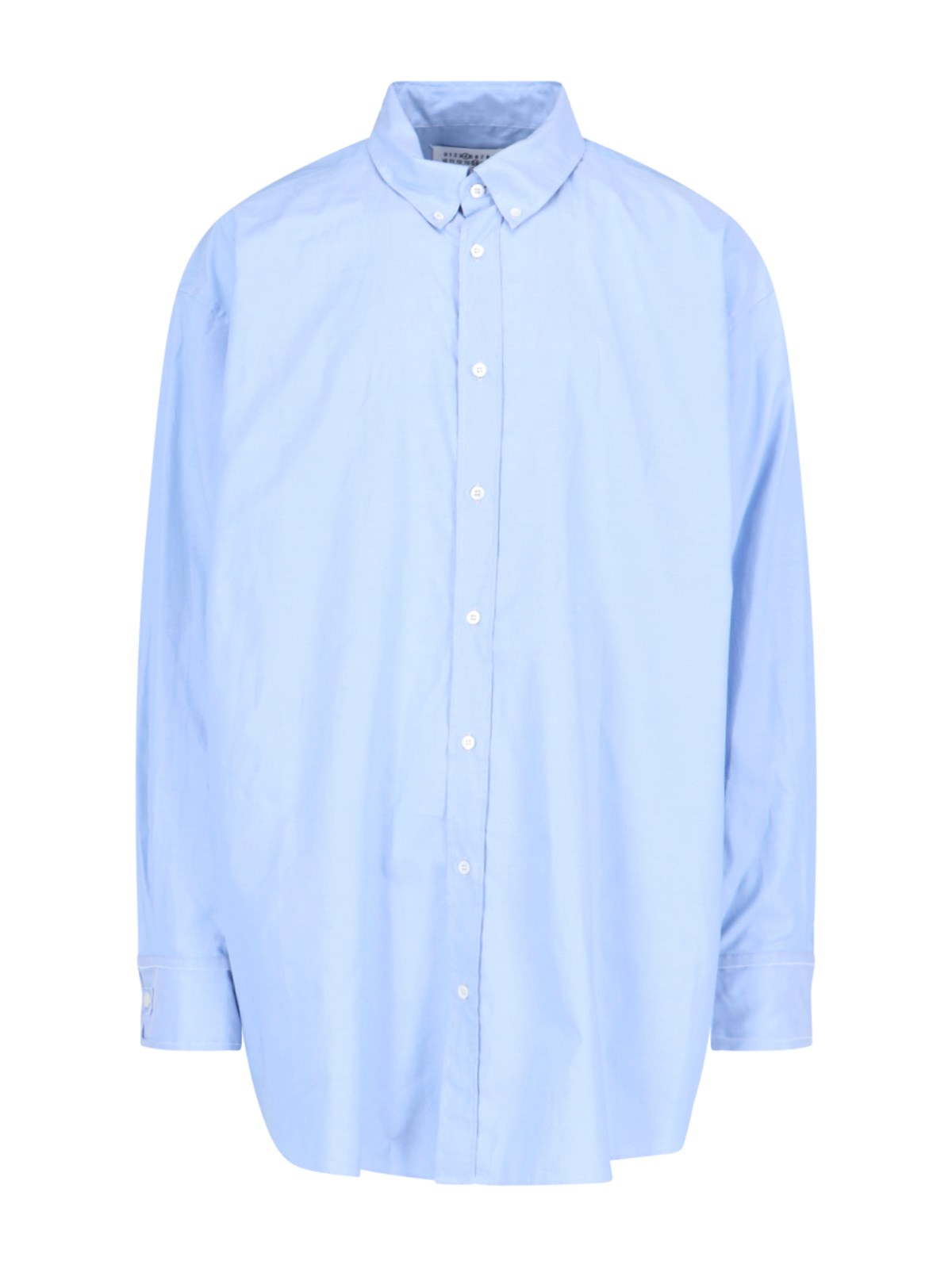 Shop Maison Margiela Oxford Shirt In Light Blue