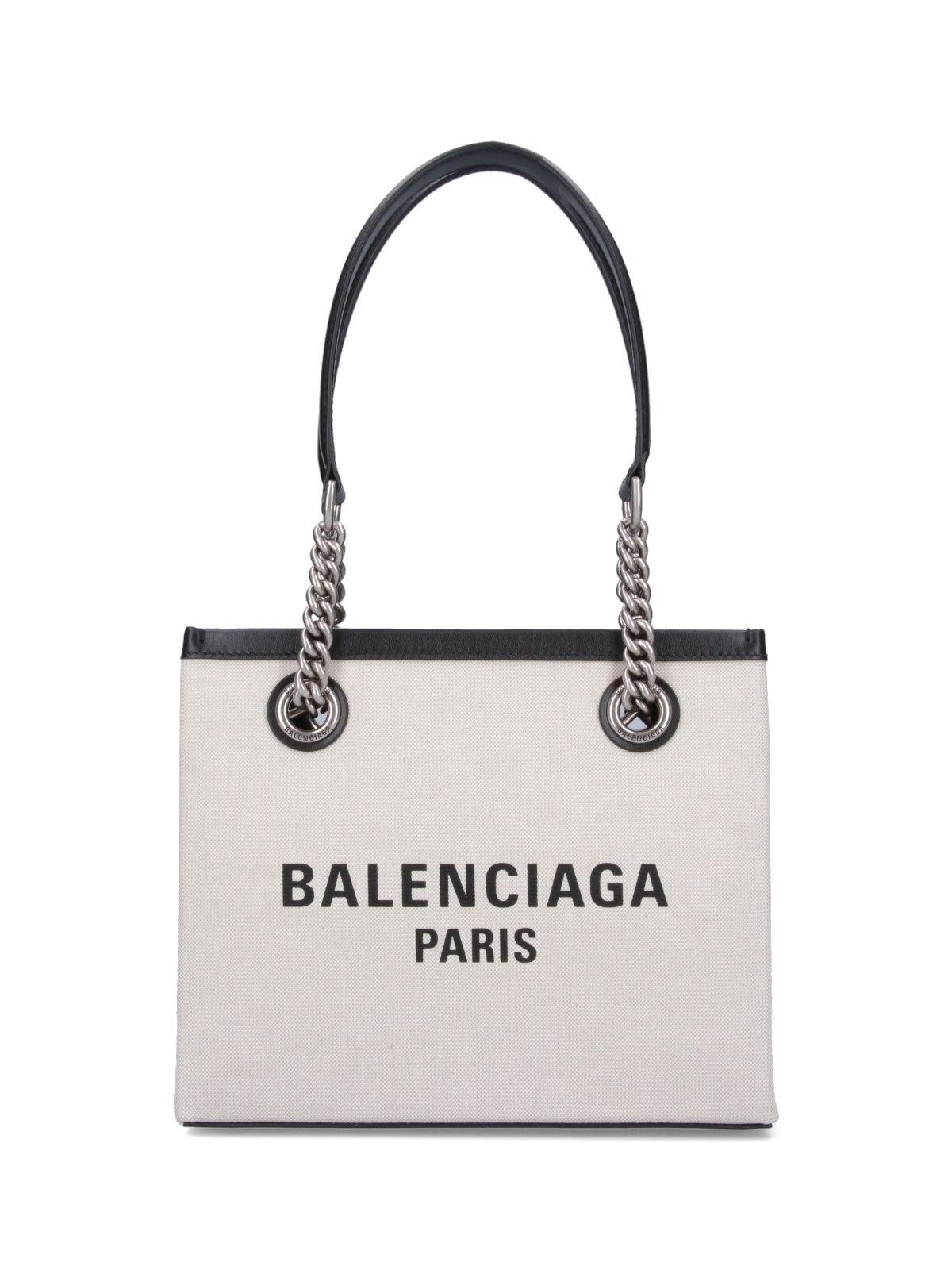 Shop Balenciaga Small Tote Bag "duty Free" In Gray