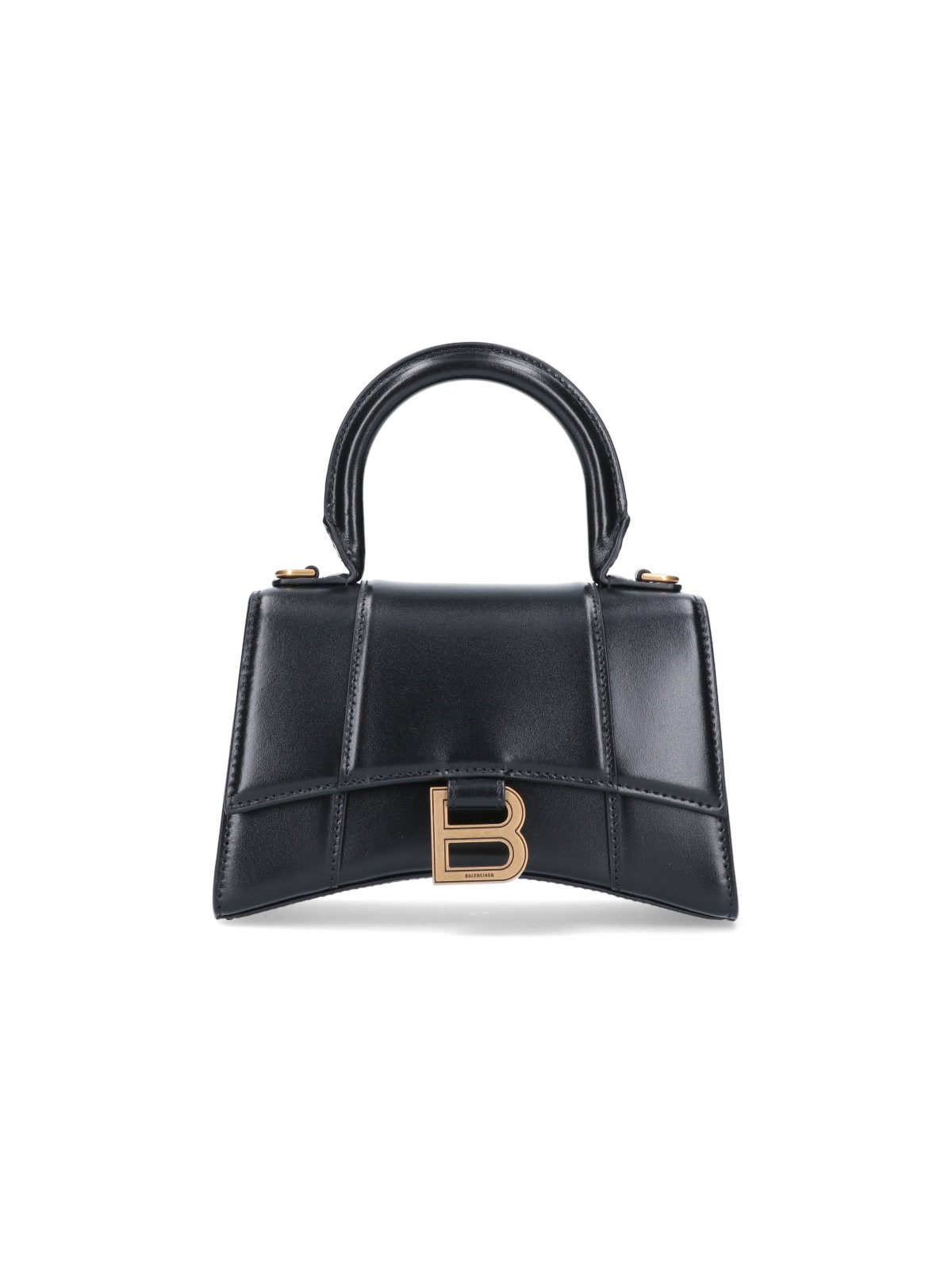 Shop Balenciaga 'hourglass Xs' Bag In Black  