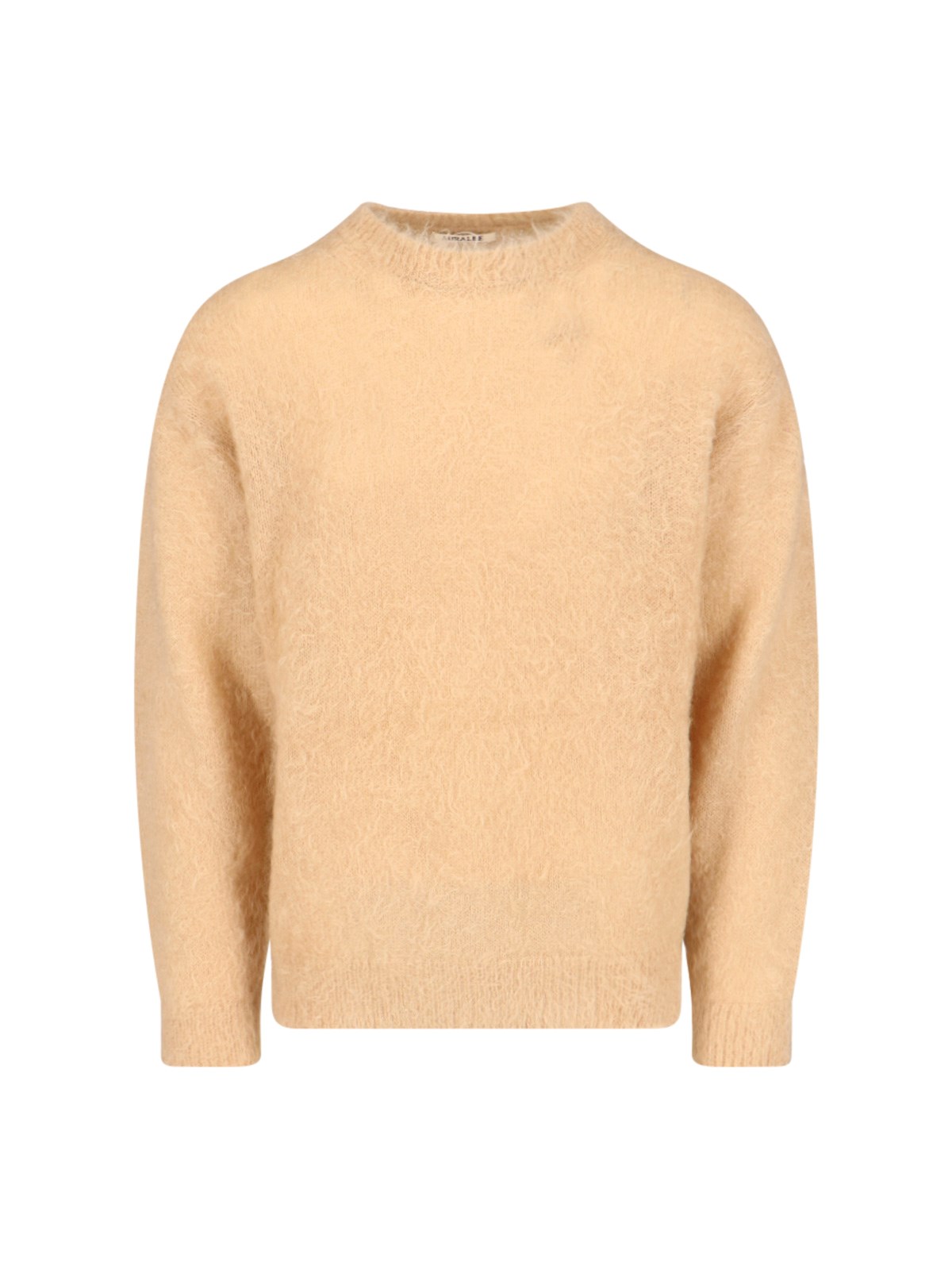 Shop Auralee 'super Kid' Basic Sweater In Beige