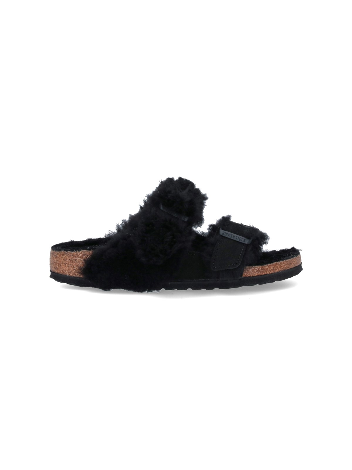 Shop Birkenstock 'arizona Teddy Split' Sandals In Black  