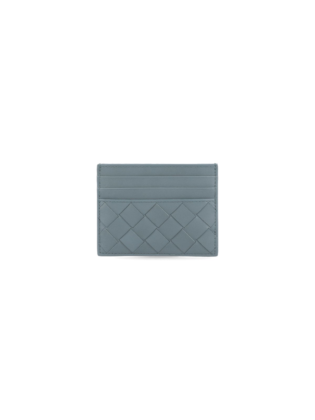Bottega Veneta Woven Cardholder In Gray