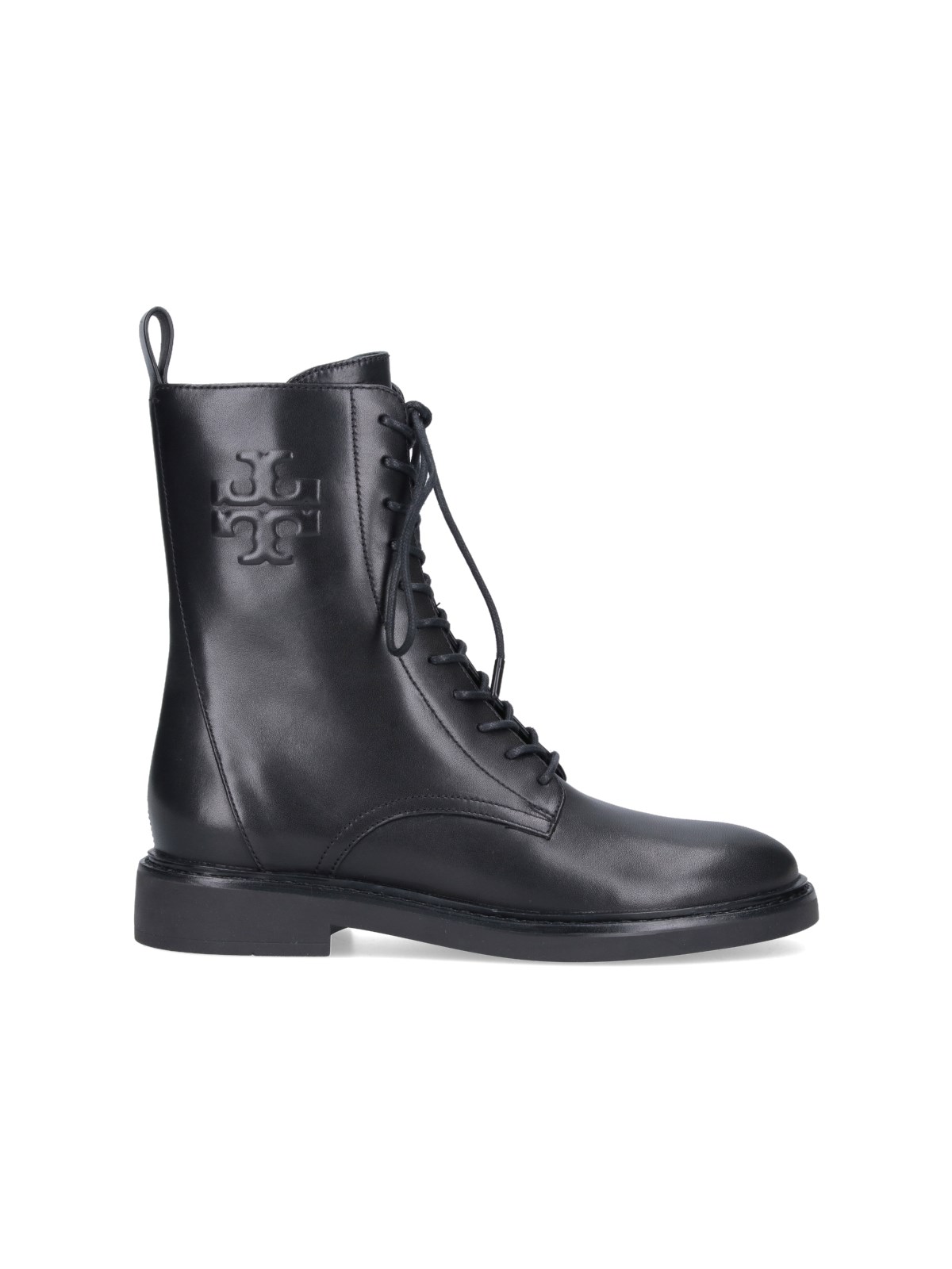 Shop Tory Burch 'double T' Combat Boots In Black  