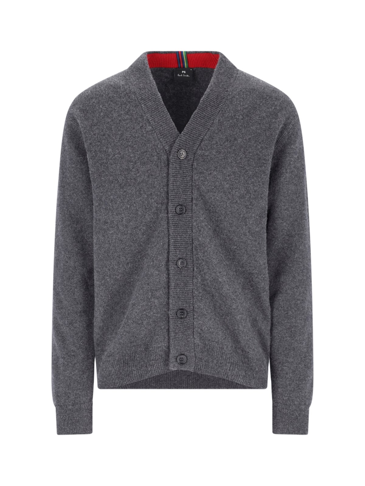 Paul Smith Merino Wool Cardigan In Gray