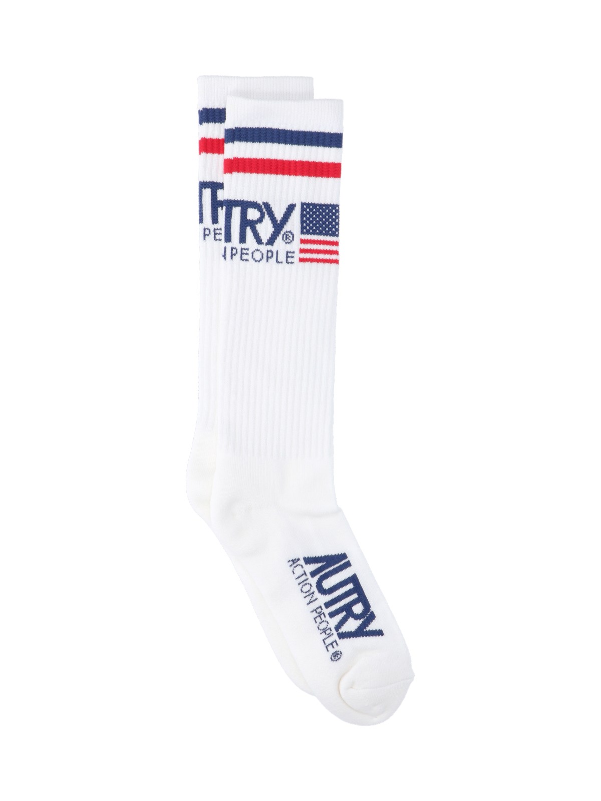 Autry Socks With Logo In White