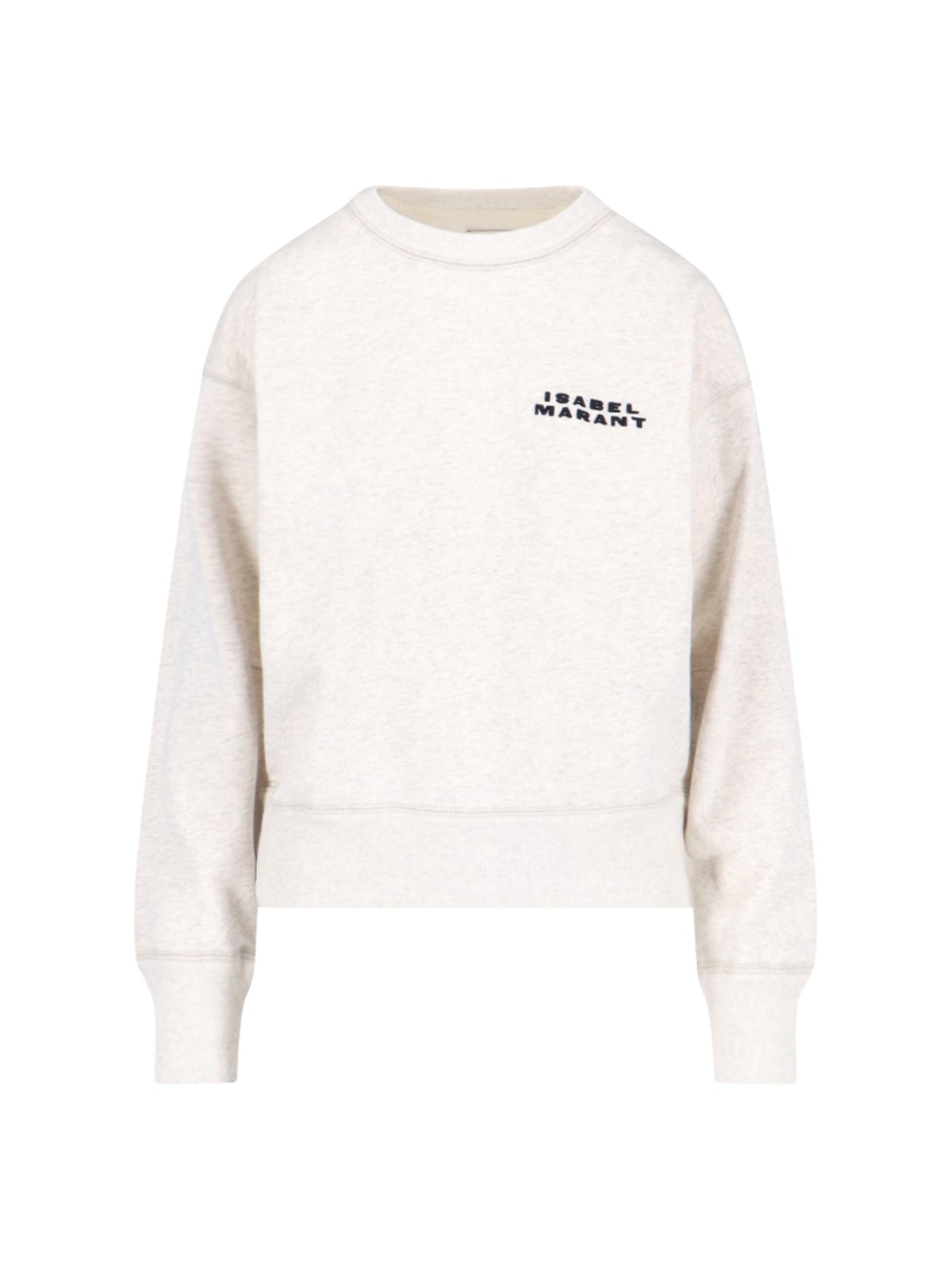 Isabel Marant Shad Cotton Crewneck Sweatshirt In Cream