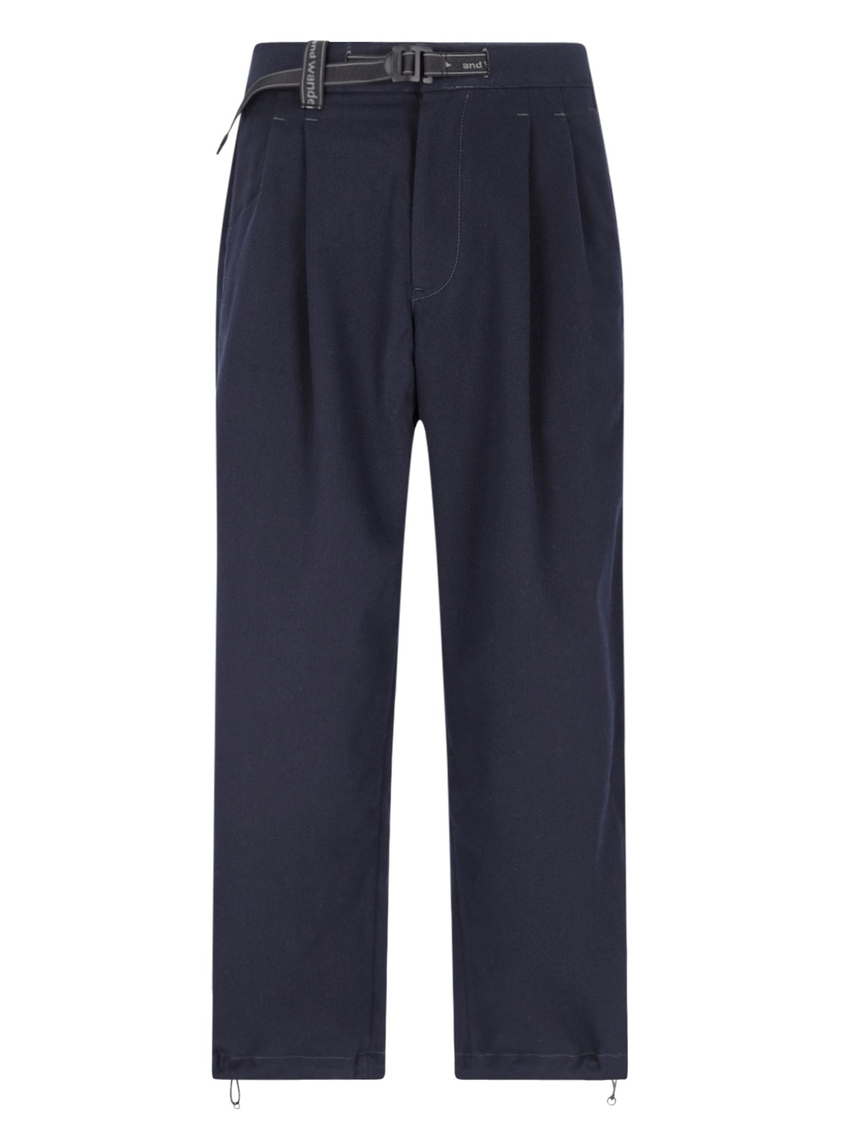 And Wander X Maison Kitsuné Straight Pants In Blue