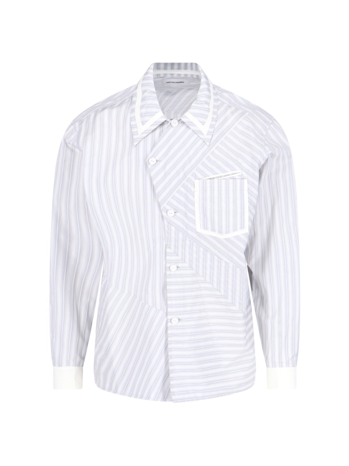 Kiko kostadinov Stripe asymmetric shirt available on SUGAR - 141557