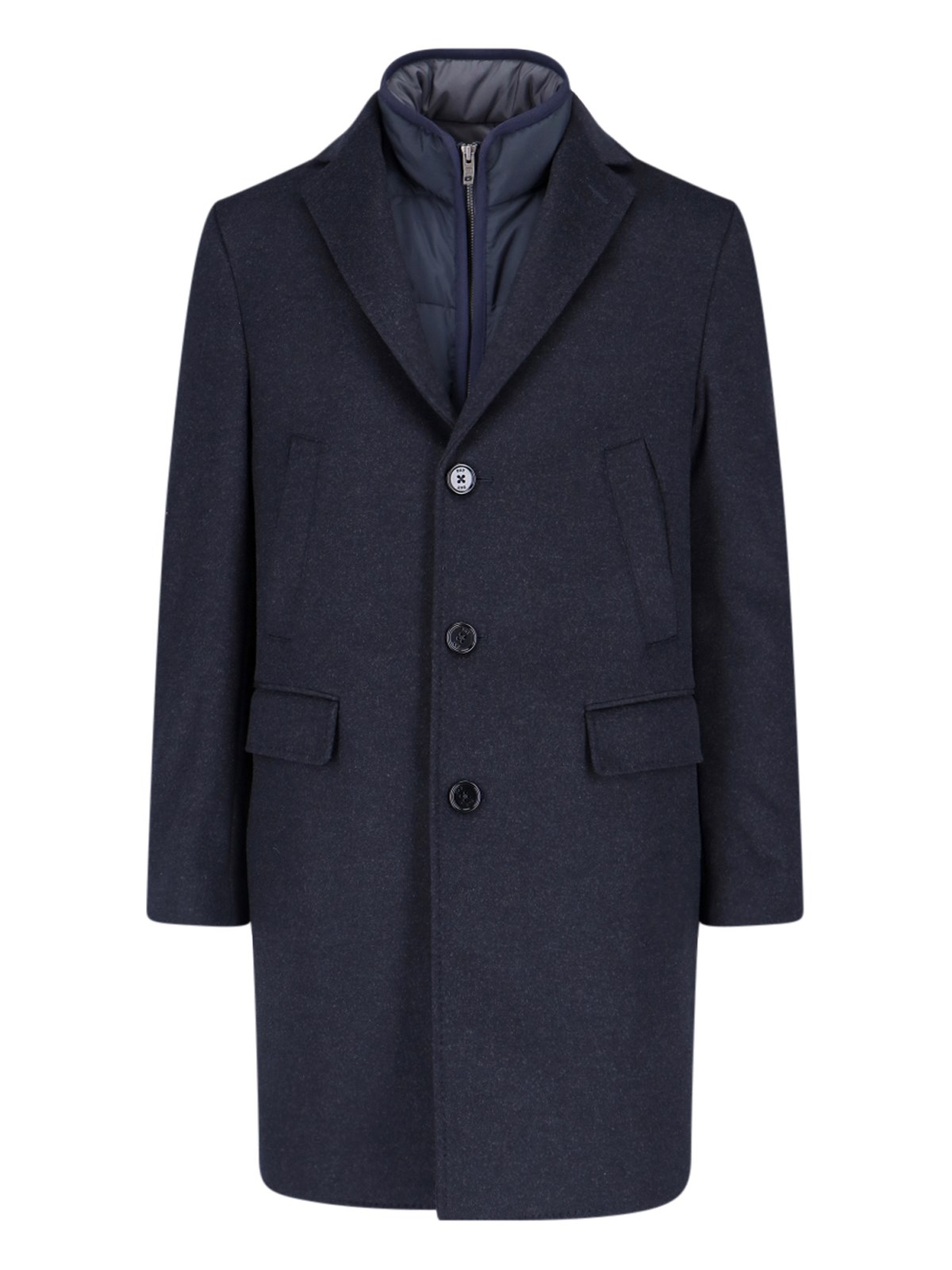 Shop Fay Double Coat In Blue