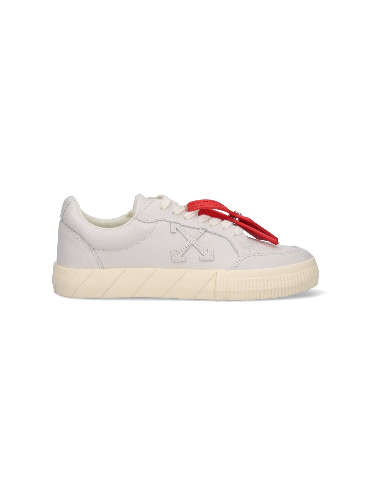 Off-White c/o Virgil Abloh Beige Vulcanized Low Sneakers in