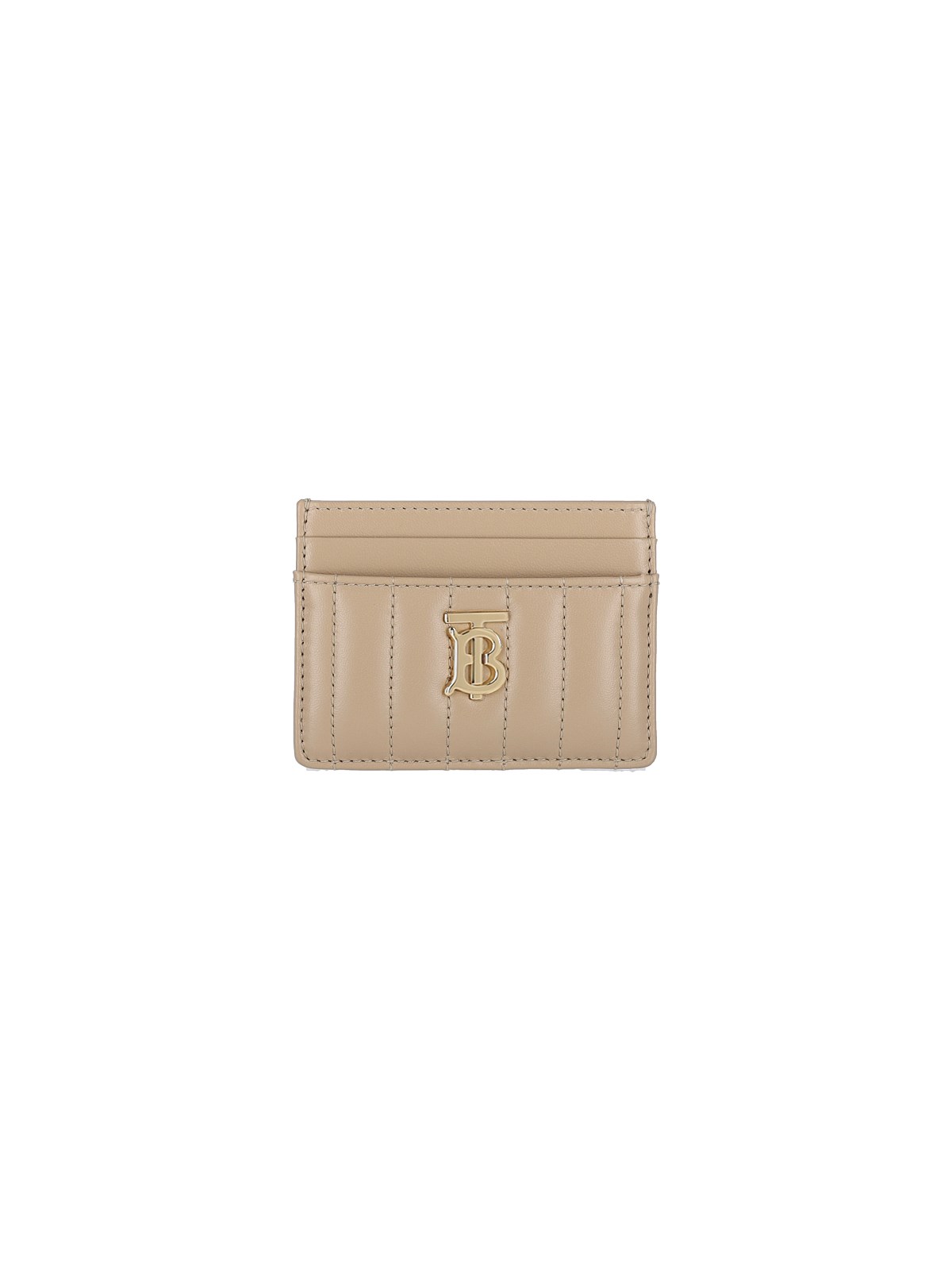 Shop Burberry 'lola' Card Holder In Beige