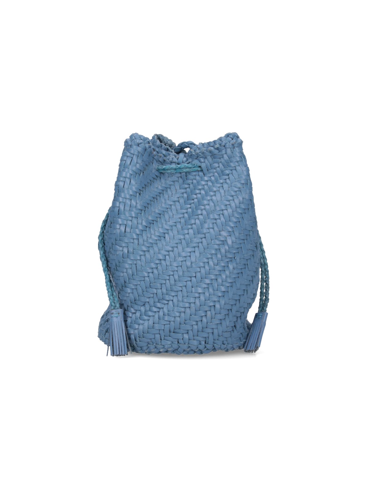 Dragon "pompom" Bucket Bag In Light Blue