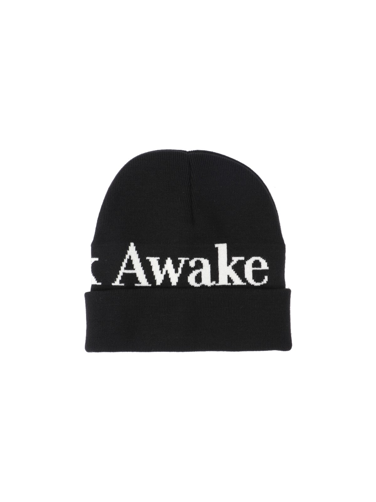 Shop Awake Ny "serif" Logo Beanie In Black  
