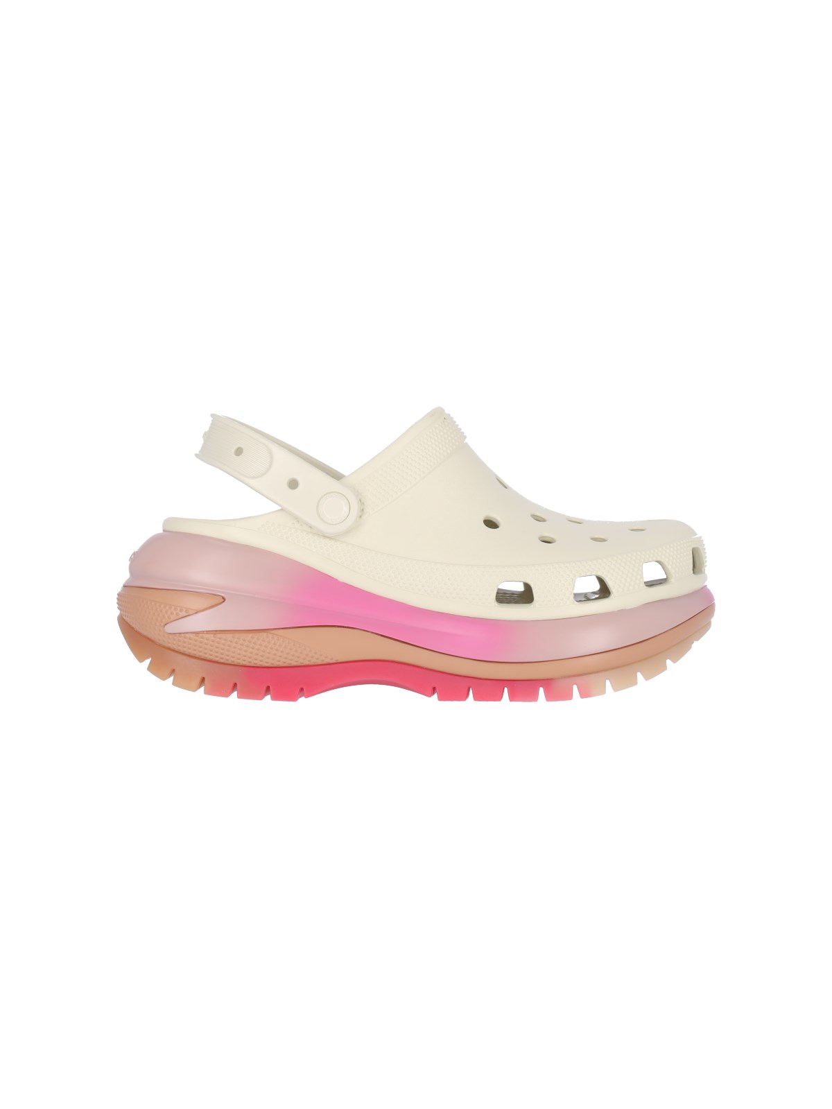 Crocs Classic Mega Crush Color Dip Clog In Beige