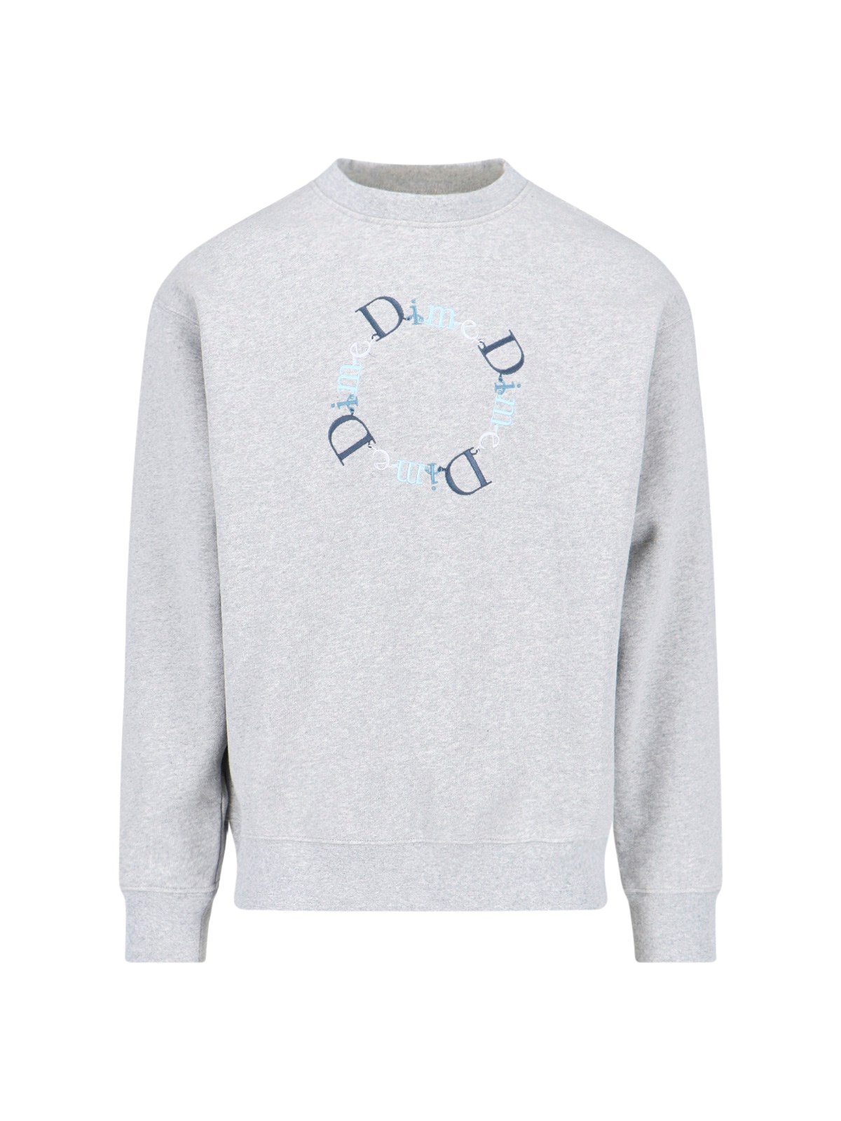 Dime Classic Bff Logo-embroidered Cotton-jersey Sweatshirt In Grey