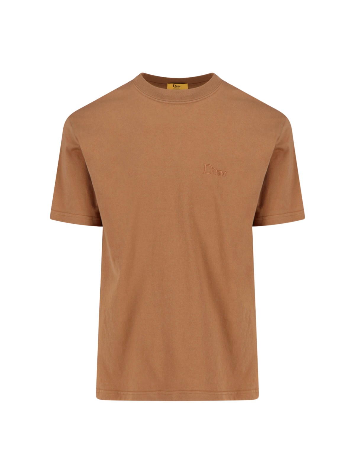 Dime Logo T-shirt In Brown