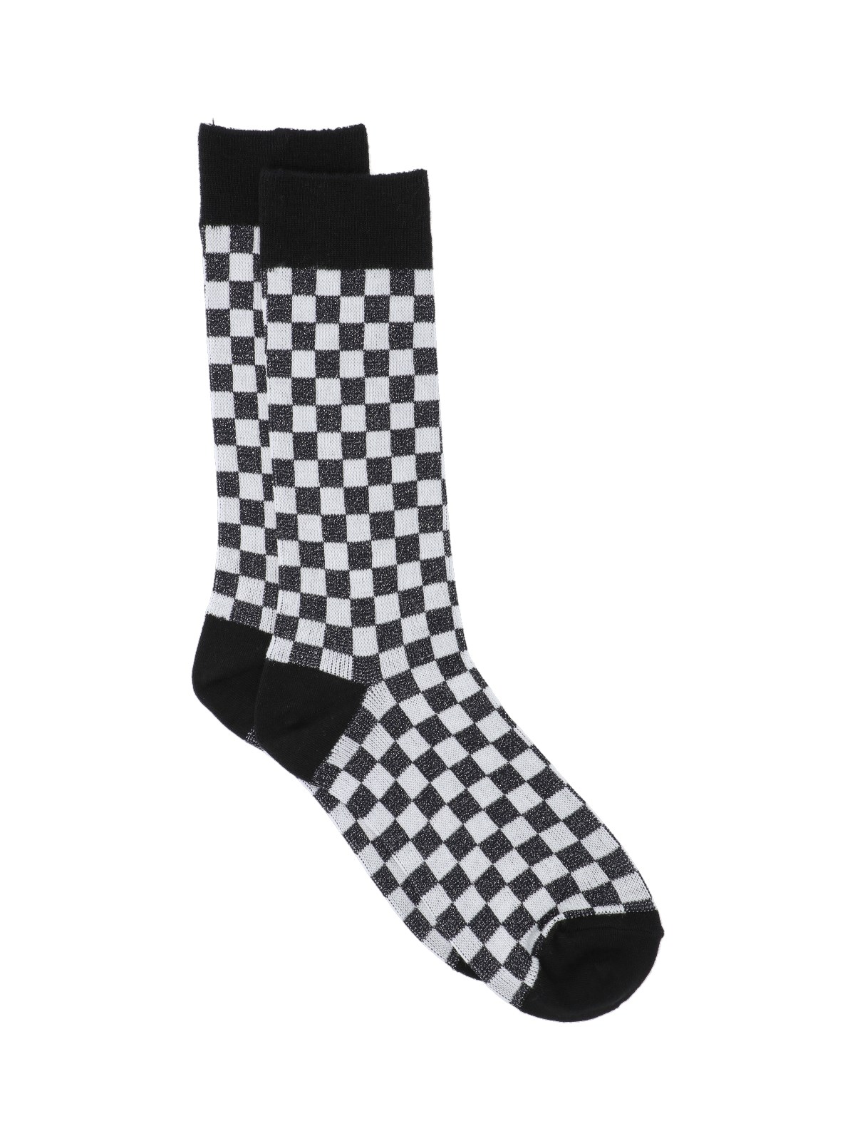 Undercover 'checkerboard' Socks In Black  